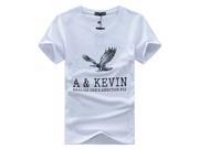 Eagle Pattern T Shirts Short Sleeves 100% Coton O Neck White Gray Black Red Green