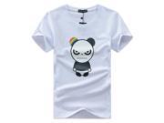 T Shirts With Panda Photo T Shirt Short Sleeves White Blue Gray Yellow Black Red Green