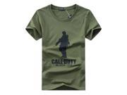 T Shirts With Soldier Photo T Shirt Short Sleeves Cotton White Gray Black Navy Blue Green