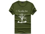 Tree Photo T Shirts Teenager’s Polo Shirt Short Sleeves In Cotton Round Neck White Black Grey Red Green Blue Yellow