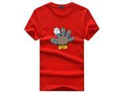 Cartoon Palm Photo T Shirts Short Sleeves in Cotton T Shirt White Blue Grey Yellow Black Red Green