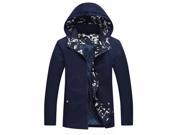 Hooded Coat Jacket Man Fashion Style Coat with Hat Winter Clothing Men s Jackets Beige Navy Blue Red