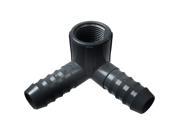 Dura 1 Barb Tubing x 1 2 FPT Side Outlet Elbow Adapter Fitting 5 pack