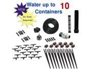 Drip Irrigation Kit for Container Gardening Standard SIze Water 10 Plants