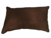Pillowtex Suede Decorative Pillow 12 x20 Dark Brown
