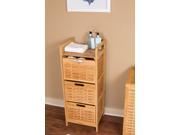 BirdRock Home Storage Tower Made of Natural Bamboo Lightweight for Easy Transport Fully Assembled