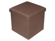 Folding Storage Ottoman Upholstered 16 x 16 Linen Strong and Sturdy Quick and Easy Assembly Foot Stool