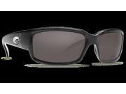 Costa Del Mar Caballito Shiny Black Sunglasses Grey Lens 580G
