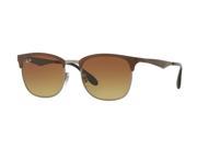 Ray Ban Square 0RB3538 Clubmaster Sunglasses for Unisex Size 53 Light Brown Gradient Brown