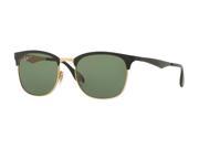 Ray Ban Square 0RB3538 Clubmaster Sunglasses for Unisex Size 53 Dark Green Polar