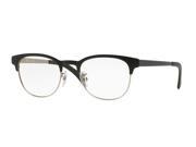 Ray Ban Optical 0RX6317 Sunglasses for Unisex Size 49 Top Black On Matte Silver