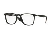 Ray Ban Optical 0RX7074F Sunglasses for Unisex Size 52 Rubber Black