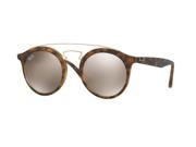 Ray Ban 0RB4256 Phantos Sunglasses for Unisex Size 49 Light Brown Mirror Gold