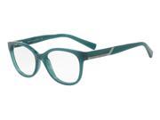 Exchange Armani 0AX3032F Optical Full Rim Round Womens Sunglasses Size 53 Green Transparent