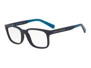 Exchange Armani 0AX3029F Optical Full Rim Square Mens Sunglasses Size 55 Matte Blue Transparent