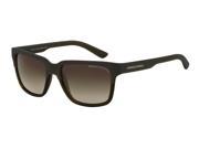 Exchange Armani 0AX4026S Sun Full Rim Square Unisex Sunglasses Size 56 Dark Olive Smoke Gradient