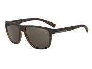 Exchange Armani 0AX4052S Sun Full Rim Rectangular Mens Sunglasses Size 58 Matte Tortoise Brown