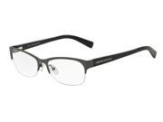 Exchange Armani 0AX1016 Optical Full Rim Oval Womens Sunglasses Size 53 Matte Gunmetal Transparent