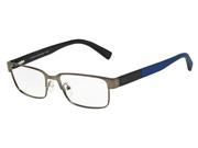 Exchange Armani 0AX1017 Optical Full Rim Rectangular Mens Sunglasses Size 54 Matte Gunmetal Transparent