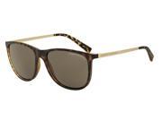 Exchange Armani 0AX4047S Sun Full Rim Square Mens Sunglasses Size 57 Matte Tortoise Brown