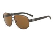 Exchange Armani 0AX2019S Sun Full Rim Pilot Mens Sunglasses Size 60 Matte Gunmetal Polar Brown