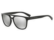 Exchange Armani 0AX4032 Sun Full Rim Pilot Mens Sunglasses Size 55 Black Light Grey Mirror Silver