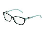 Tiffany Optical 0TF2074 Full Rim Cat Eye Woman Sunglasses Size 54 Black Blue Clear Lens