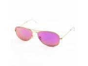 Ray Ban Sunglasses RB3362 112 4T 56mm Cockpit Gold Frame Pink Mirror
