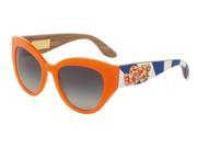 Dolce Gabbana 0DG4278 Sun Full Rim Cat Eye Womens Sunglasses Size 52 Orange Grey Gradient