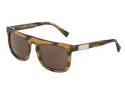 Dolce Gabbana 0DG4288F Sun Full Rim Square Mens Sunglasses Size 53 Striped Brown Brown