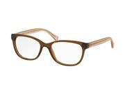 Coach 0HC6072 Optical Full Rim Square Womens Sunglasses Size 50 Brown Glitter Transparent