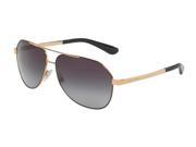 Dolce Gabbana 0DG2144 Sun Full Rim Pilot Womens Sunglasses Size 59 Matte Black Grey Gradient
