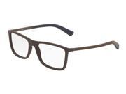 Dolce Gabbana 0DG5021 Optical Full Rim Rectangle Mens Sunglasses Size 52 Brown Rubber Transparent