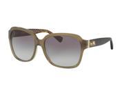 Coach 0HC8185 Sun Full Rim Square Womens Sunglasses Size 58 Olive Tortoise Olive Gradient