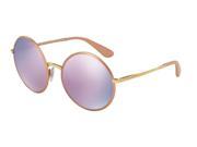 Dolce & Gabbana 0DG2155 Sun Full Rim Round Womens Sunglasses - Size 56 (Pink Gold / Dark Grey Mirror Pink) Dolce & Gabbana 0DG2155 Sun Full Rim Round Womens Sunglasses - Size 56 (Pink Gold / Dark Grey Mirror Pink)