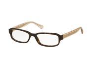 Coach 0HC6083 Optical Full Rim Rectangle Womens Sunglasses Size 50 Dark Tortoise Brown Transparent
