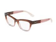 Dolce Gabbana 0DG3253 Optical Full Rim Irregular Womens Sunglasses Size 51 Bordeaux Gradient Transparent