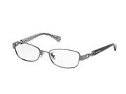 Coach 0HC5054 Optical Full Rim Butterfly Womens Sunglasses Size 49 Dark Silver Transparent