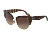 Dolce Gabbana 0DG4277 Sun Full Rim Cat Eye Womens Sunglasses Size 52 Top Havana Beige Brown Gradient