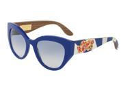 Dolce Gabbana 0DG4278 Sun Full Rim Cat Eye Womens Sunglasses Size 52 Blue Blue Gradient