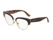Dolce Gabbana 0DG3247 Optical Full Rim Cat Eye Womens Sunglasses Size 53 Top Havana Beige Transparent