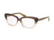 Coach 0HC6090 Optical Full Rim Cat Eye Womens Sunglasses Size 52 Olive Brown Gradient Transparent