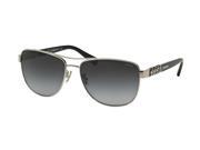 Coach 0HC7056Q Sun Full Rim Pilot Womens Sunglasses Size 59 Silver Black Grey Gradient