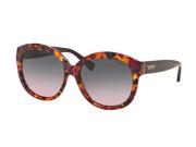 Coach 0HC8159F Sun Full Rim Round Womens Sunglasses Size 55 Confetti Grey Purple Gradient