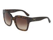 Dolce Gabbana 0DG4286F Sun Full Rim Square Womens Sunglasses Size 54 Havana Brown Gradient