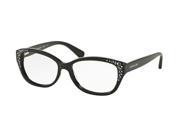 Coach 0HC6076F Optical Full Rim Cat Eye Womens Sunglasses Size 53 Black Transparent