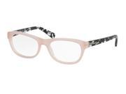 Coach 0HC6081 Optical Full Rim Rectangle Womens Sunglasses Size 53 Crystal Pink Transparent