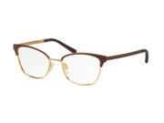 Michael Kors 0MK3012 Optical Full Rim Cat Eye Womens Sunglasses Size 51 Brown Gold Lens Clear Lens