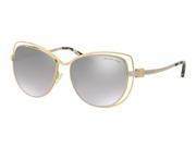 Michael Kors 0MK1013 Sun Full Rim Cat Eye Womens Sunglasses Size 58 Gold Silver Lens Gold Silver