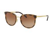 Michael Kors 0MK1010 Sun Full Rim Phantos Womens Sunglasses Size 54 Brown Tortoise Gold Lens Brown Gradient